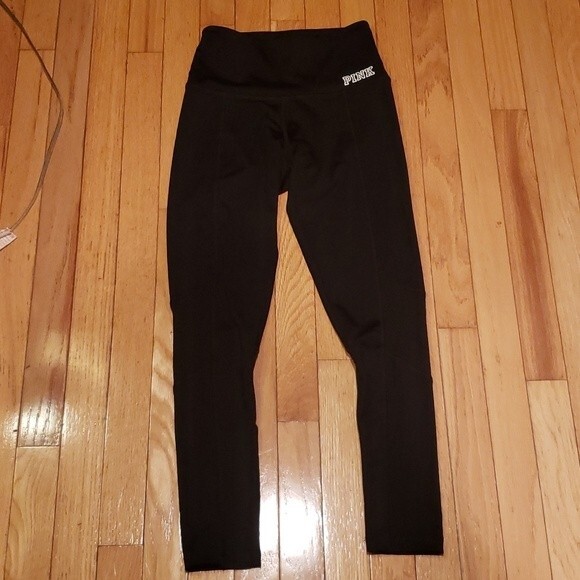 PINK Black Mesh Leggins size XS - Picture 1 of 5